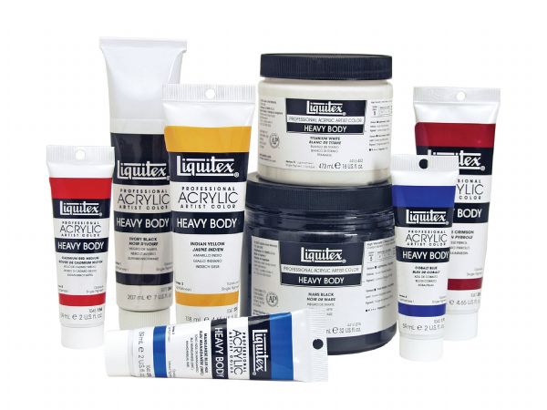 Liquitex Non-Toxic Acrylic Paint Set, 4.65 oz Large Tube, Assorted Color,  Set of 6